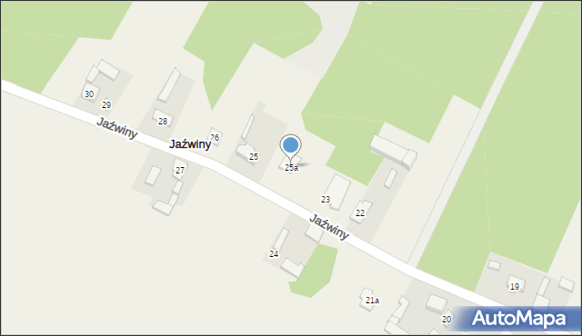Jaźwiny, Jaźwiny, 25a, mapa Jaźwiny