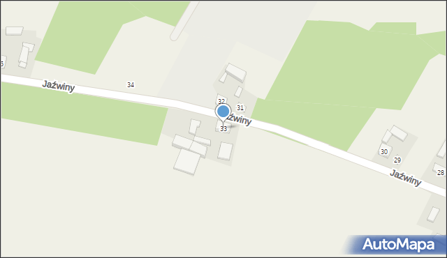 Jaźwiny, Jaźwiny, 33, mapa Jaźwiny