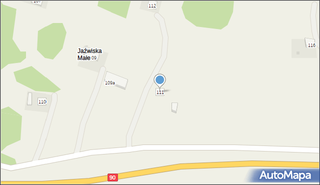 Jaźwiska, Jaźwiska, 111, mapa Jaźwiska