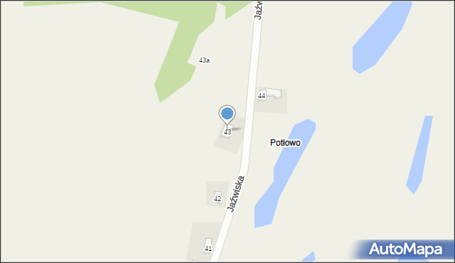 Jaźwiska, Jaźwiska, 43, mapa Jaźwiska