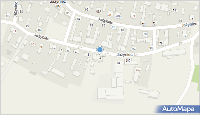 Jażyniec, Jażyniec, 2, mapa Jażyniec