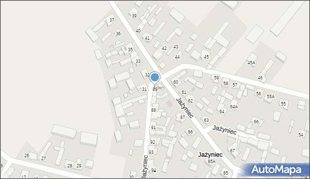 Jażyniec, Jażyniec, 89, mapa Jażyniec
