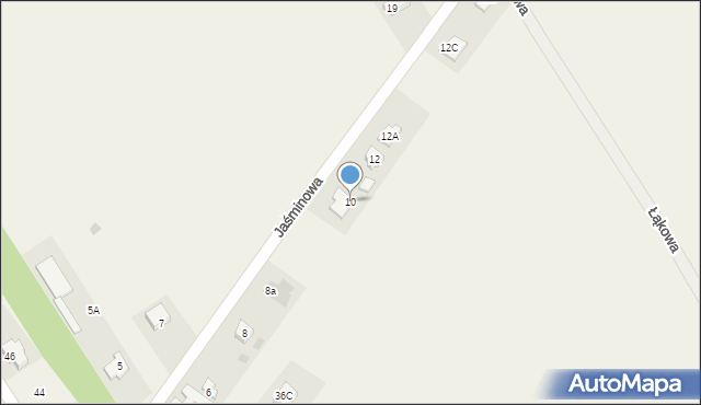 Jedlińsk, Jaśminowa, 10, mapa Jedlińsk