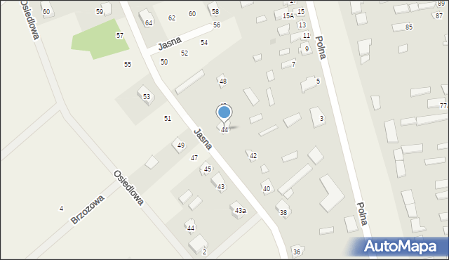 Jednorożec, Jasna, 44, mapa Jednorożec