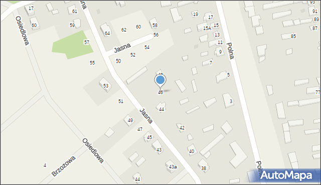 Jednorożec, Jasna, 46, mapa Jednorożec