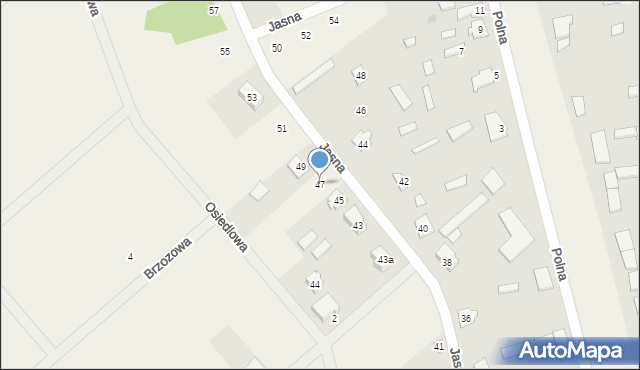 Jednorożec, Jasna, 47, mapa Jednorożec