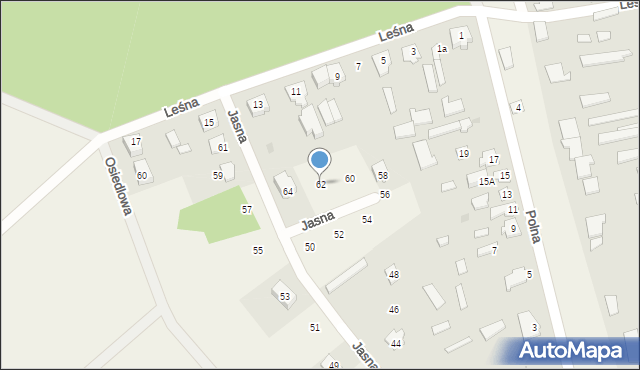 Jednorożec, Jasna, 62, mapa Jednorożec
