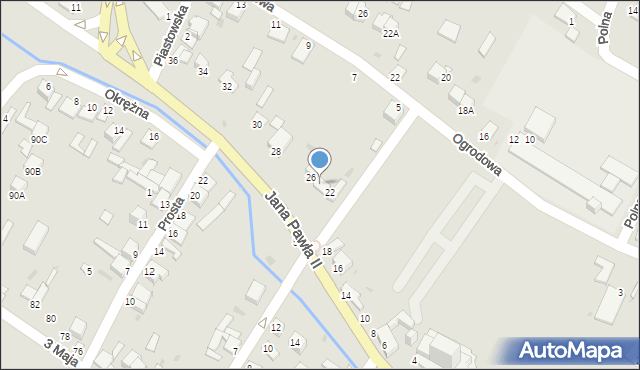 Jędrzejów, Jana Pawła II, 24, mapa Jędrzejów