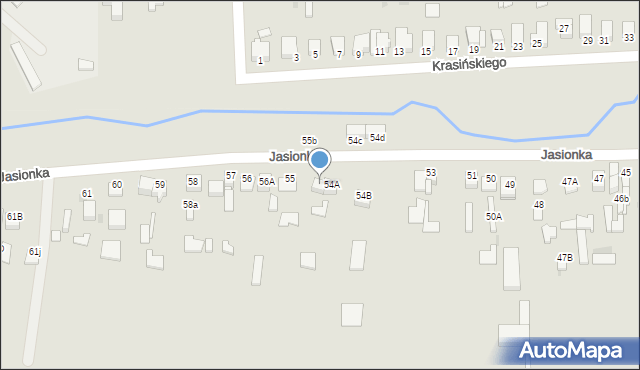 Jędrzejów, Jasionka, 55A, mapa Jędrzejów