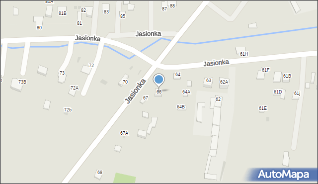 Jędrzejów, Jasionka, 66, mapa Jędrzejów