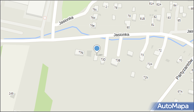 Jędrzejów, Jasionka, 73E, mapa Jędrzejów