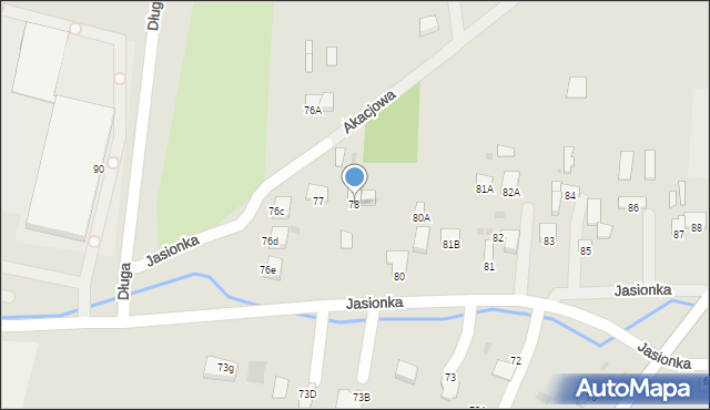 Jędrzejów, Jasionka, 78, mapa Jędrzejów