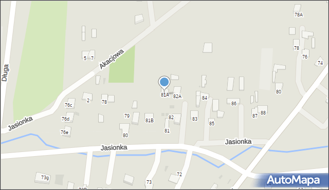 Jędrzejów, Jasionka, 81A, mapa Jędrzejów
