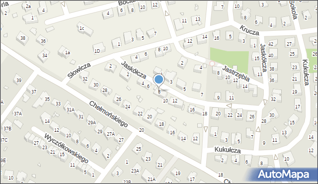 Jędrzychów, Jaskółcza, 8, mapa Jędrzychów