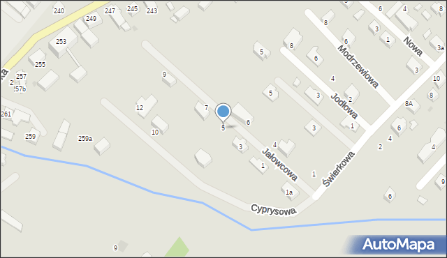 Jelcz-Laskowice, Jałowcowa, 5, mapa Jelcz-Laskowice