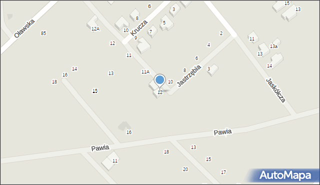 Jelcz-Laskowice, Jastrzębia, 12, mapa Jelcz-Laskowice