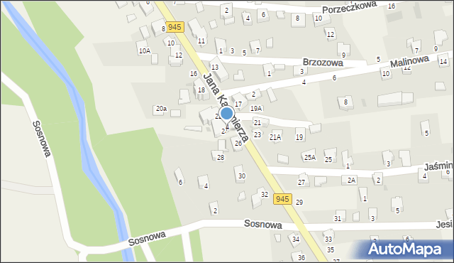 Jeleśnia, Jana Kazimierza, 24a, mapa Jeleśnia