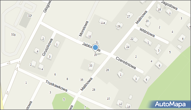 Jerzmanowa, Jabłoniowa, 10, mapa Jerzmanowa