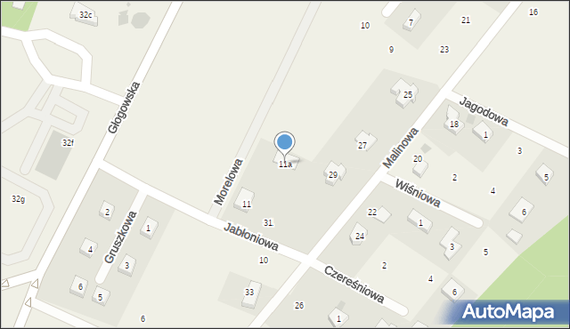 Jerzmanowa, Jabłoniowa, 11a, mapa Jerzmanowa