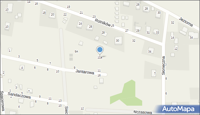 Jezierzany, Jantarowa, 11a, mapa Jezierzany