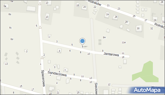 Jezierzany, Jantarowa, 7, mapa Jezierzany