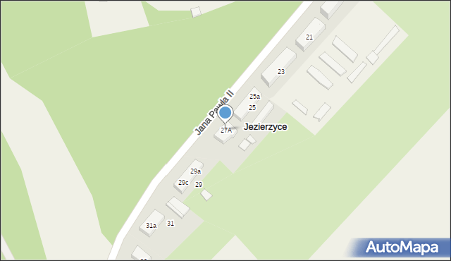 Jezierzyce, Jana Pawła II, 27A, mapa Jezierzyce