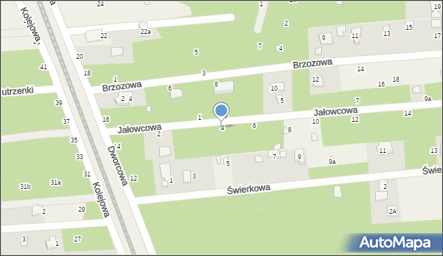 Jeziórko, Jałowcowa, 4, mapa Jeziórko