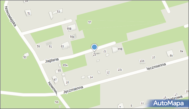 Józefów, Jaglana, 23, mapa Józefów