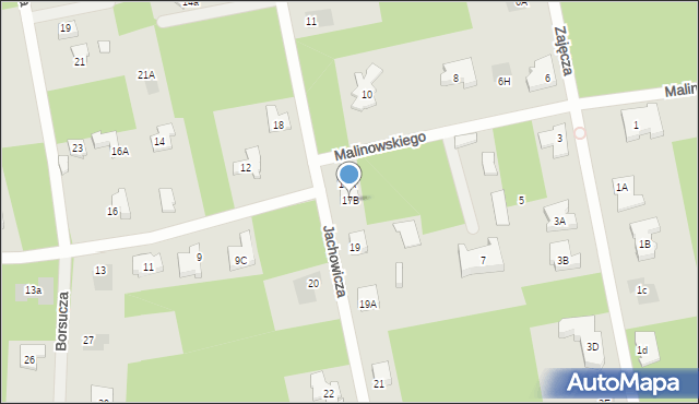 Józefów, Jachowicza, 17B, mapa Józefów
