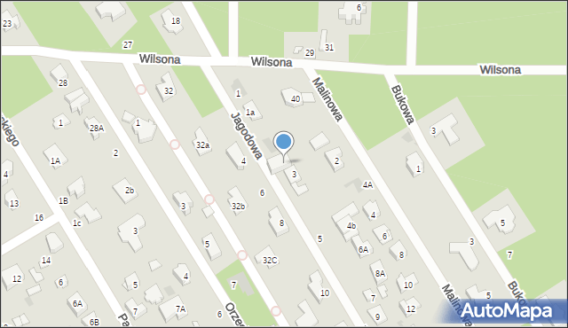 Józefów, Jagodowa, 3a, mapa Józefów