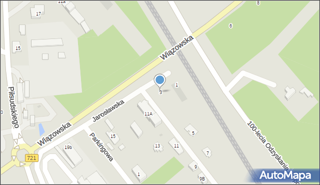 Józefów, Jarosławska, 3, mapa Józefów