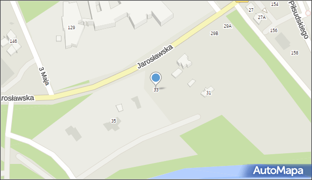 Józefów, Jarosławska, 33, mapa Józefów