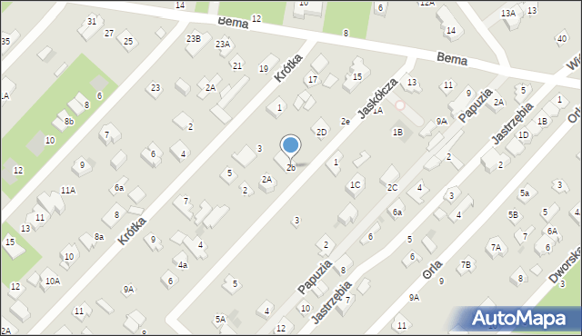 Józefów, Jaskółcza, 2b, mapa Józefów