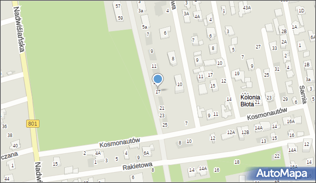 Józefów, Jaśminowa, 17, mapa Józefów