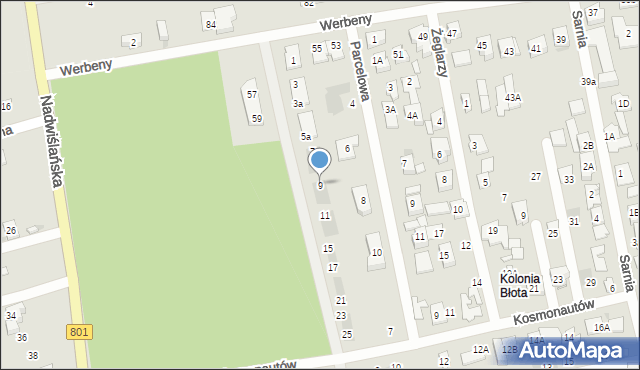 Józefów, Jaśminowa, 9, mapa Józefów