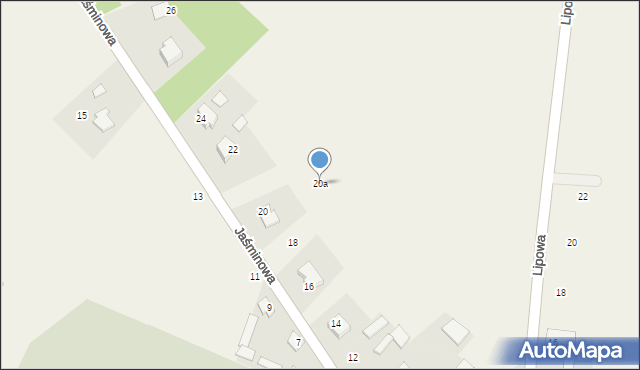 Juchnowiec Kościelny, Jaśminowa, 20a, mapa Juchnowiec Kościelny