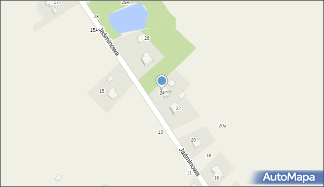 Juchnowiec Kościelny, Jaśminowa, 24, mapa Juchnowiec Kościelny