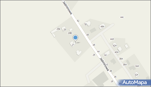 Juchnowiec Kościelny, Jaśminowa, 27a, mapa Juchnowiec Kościelny