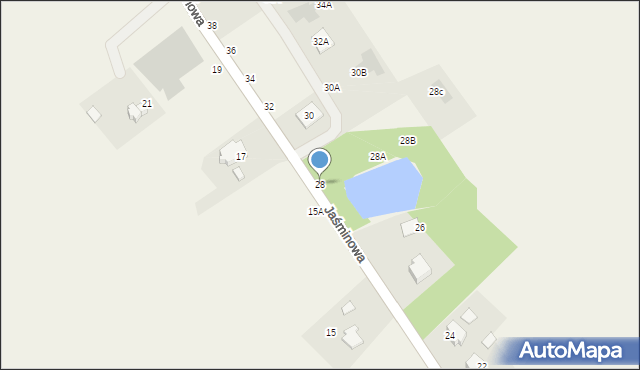 Juchnowiec Kościelny, Jaśminowa, 28, mapa Juchnowiec Kościelny