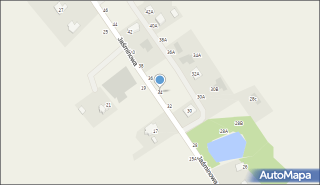 Juchnowiec Kościelny, Jaśminowa, 34, mapa Juchnowiec Kościelny