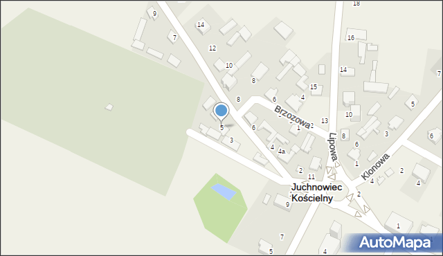 Juchnowiec Kościelny, Jaśminowa, 5, mapa Juchnowiec Kościelny