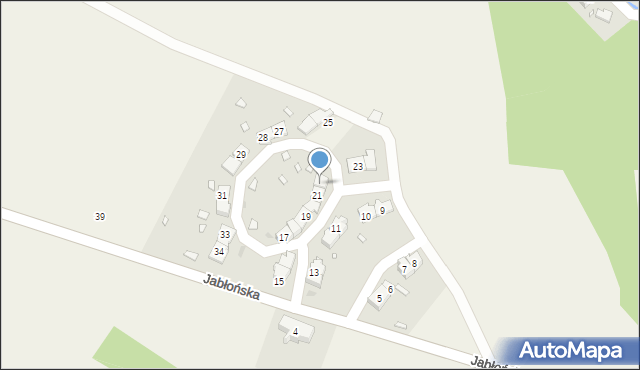 Jugów, Jabłońska, 22, mapa Jugów