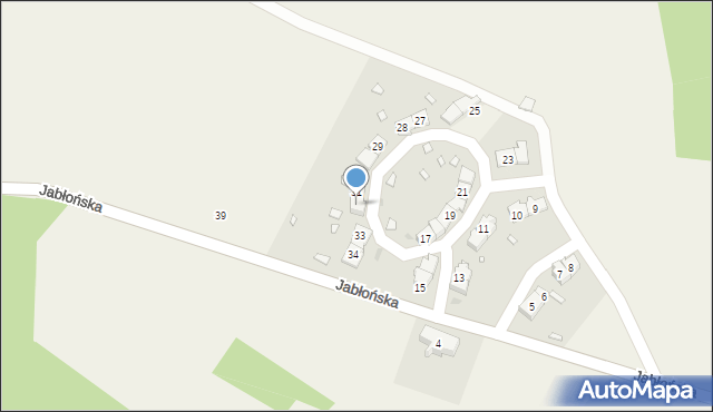 Jugów, Jabłońska, 32, mapa Jugów