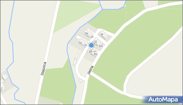 Jugów, Jasna, 30a, mapa Jugów