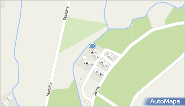 Jugów, Jasna, 33c, mapa Jugów