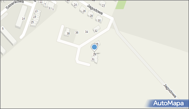 Juszkowo, Jagodowa, 29, mapa Juszkowo
