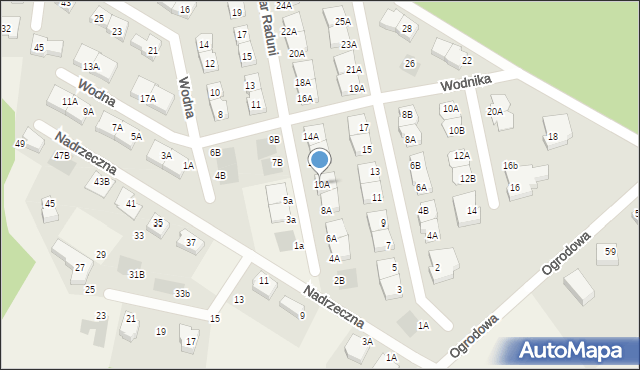 Juszkowo, Jar Raduni, 10A, mapa Juszkowo