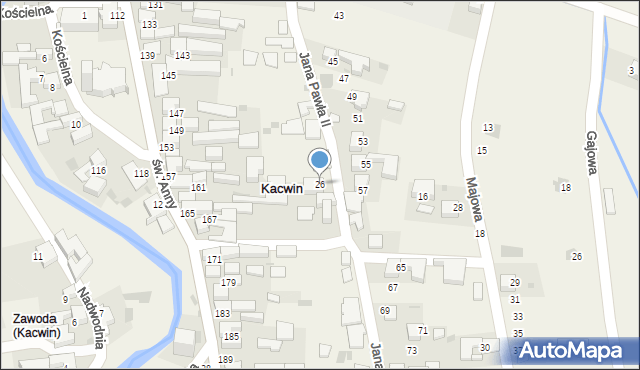 Kacwin, Jana Pawła II, 26, mapa Kacwin