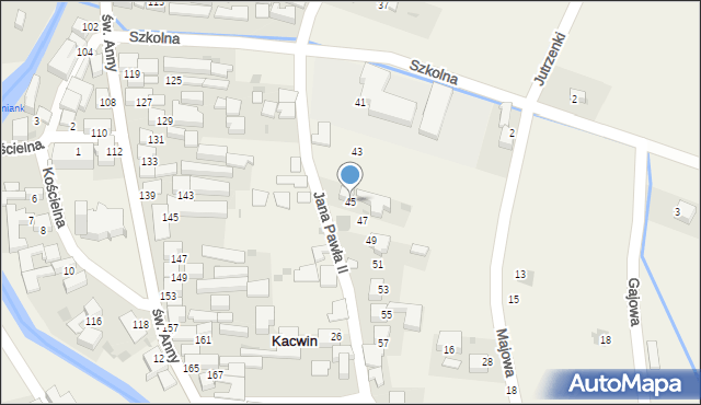 Kacwin, Jana Pawła II, 45, mapa Kacwin