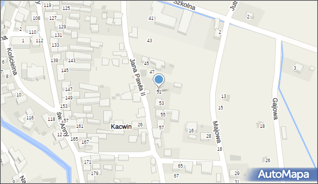 Kacwin, Jana Pawła II, 51, mapa Kacwin